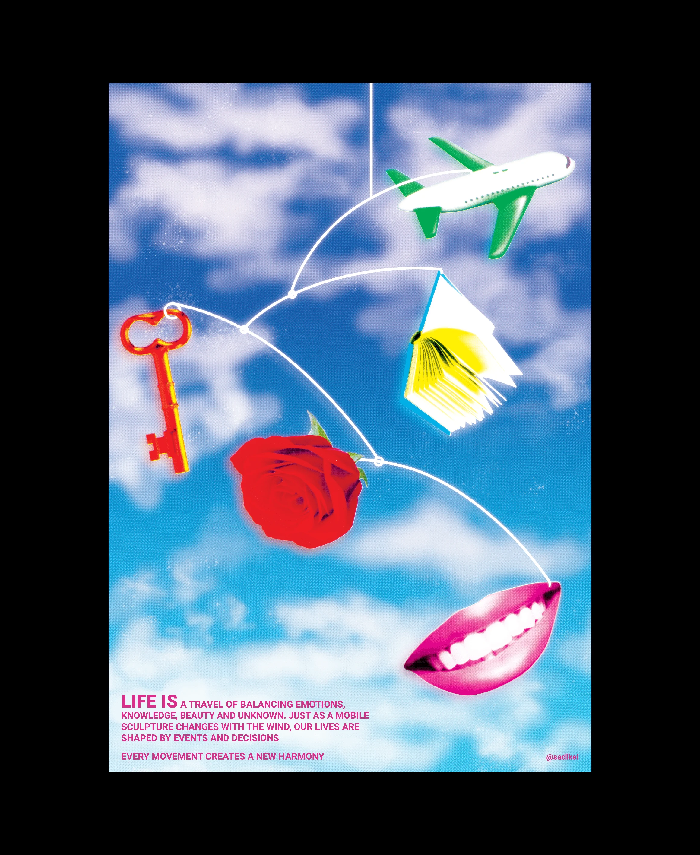 MUDEC hero poster with objects floating against a blue sky